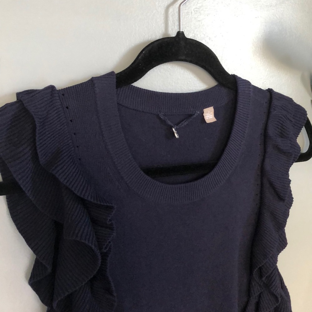 ruffle sweater vest